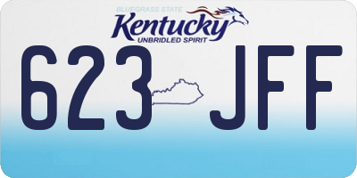 KY license plate 623JFF