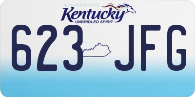 KY license plate 623JFG