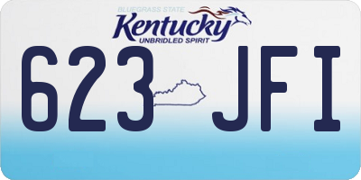 KY license plate 623JFI