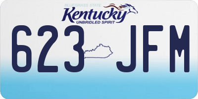 KY license plate 623JFM
