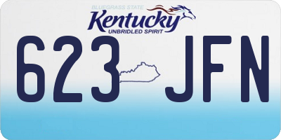 KY license plate 623JFN