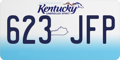 KY license plate 623JFP