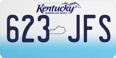 KY license plate 623JFS