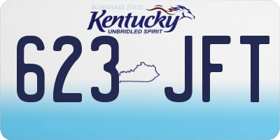 KY license plate 623JFT