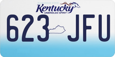 KY license plate 623JFU