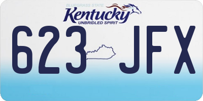 KY license plate 623JFX