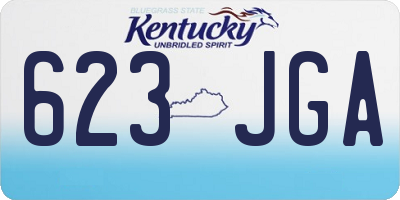 KY license plate 623JGA