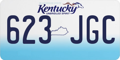 KY license plate 623JGC