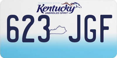 KY license plate 623JGF