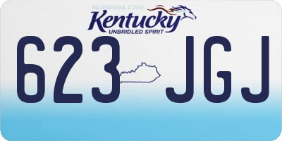KY license plate 623JGJ