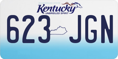 KY license plate 623JGN