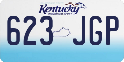 KY license plate 623JGP