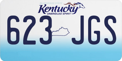 KY license plate 623JGS
