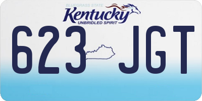 KY license plate 623JGT
