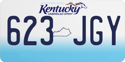 KY license plate 623JGY