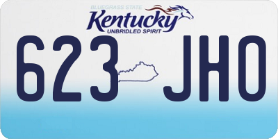 KY license plate 623JHO
