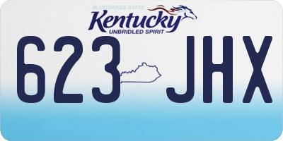 KY license plate 623JHX