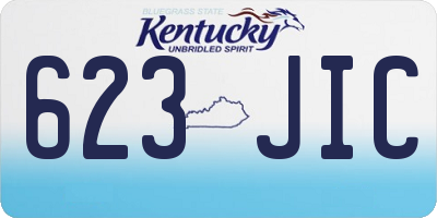 KY license plate 623JIC