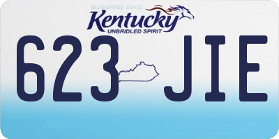 KY license plate 623JIE