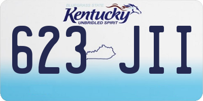KY license plate 623JII