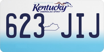 KY license plate 623JIJ