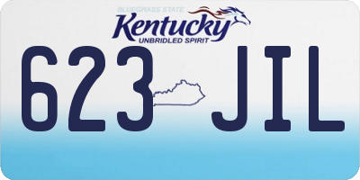 KY license plate 623JIL