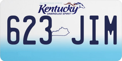 KY license plate 623JIM