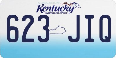 KY license plate 623JIQ