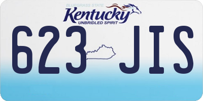 KY license plate 623JIS