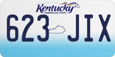KY license plate 623JIX