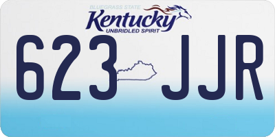 KY license plate 623JJR