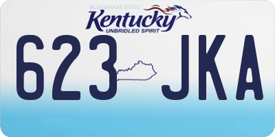 KY license plate 623JKA