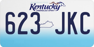KY license plate 623JKC