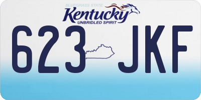 KY license plate 623JKF