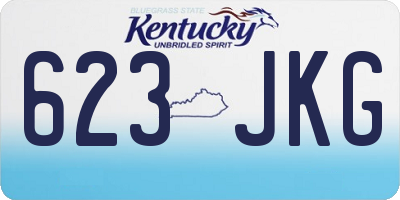 KY license plate 623JKG