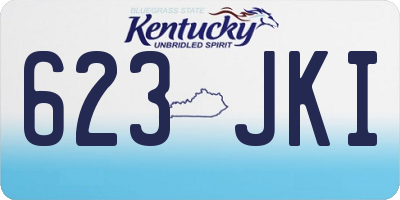 KY license plate 623JKI