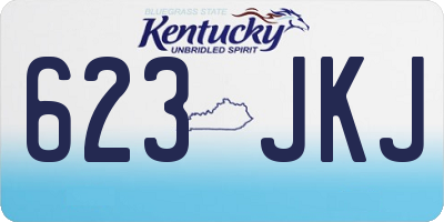 KY license plate 623JKJ