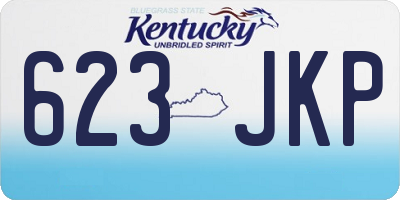 KY license plate 623JKP