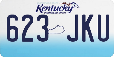 KY license plate 623JKU