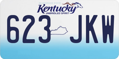 KY license plate 623JKW