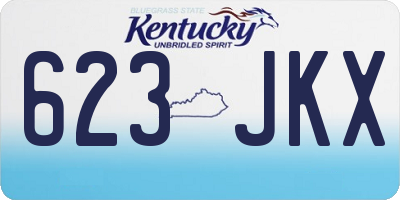 KY license plate 623JKX