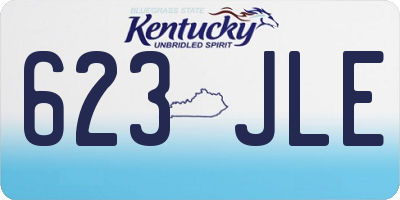 KY license plate 623JLE