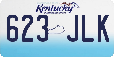 KY license plate 623JLK