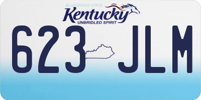 KY license plate 623JLM