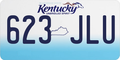 KY license plate 623JLU