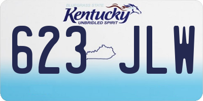 KY license plate 623JLW