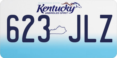 KY license plate 623JLZ