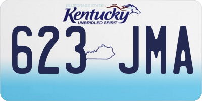 KY license plate 623JMA