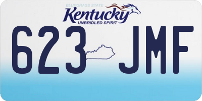 KY license plate 623JMF