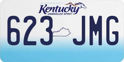 KY license plate 623JMG